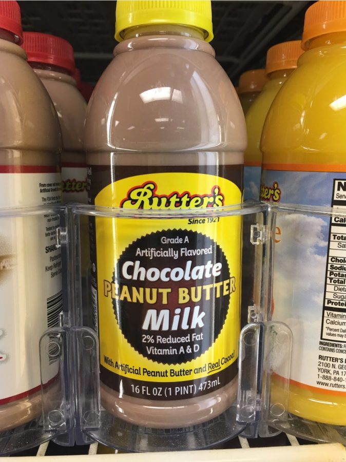 The new Chocolate Peanut Butter Milk located in the milk section of Spring Grove’s Rutter’s.