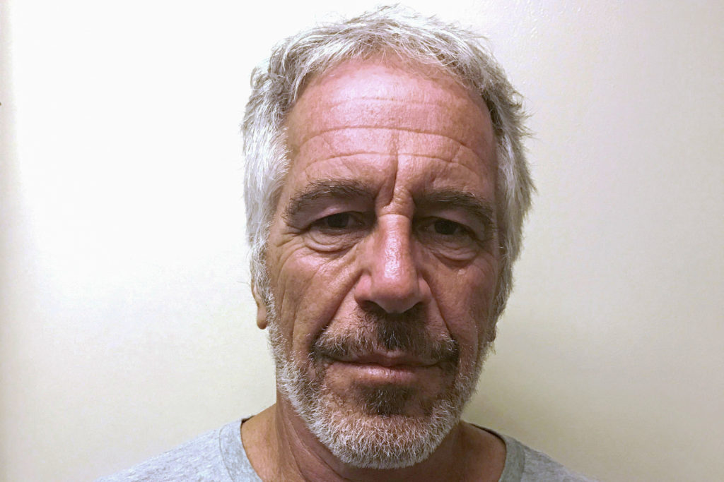 FILE PHOTO: U.S. financier Jeffrey Epstein appears in a photograph taken for the New York State Division of Criminal Justice Services' sex offender registry March 28, 2017 and obtained by Reuters July 10, 2019.  New York State Division of Criminal Justice Services/Handout via REUTERS. THIS IMAGE HAS BEEN SUPPLIED BY A THIRD PARTY. THIS IMAGE WAS PROCESSED BY REUTERS TO ENHANCE QUALITY, AN UNPROCESSED VERSION HAS BEEN PROVIDED SEPARATELY./File Photo